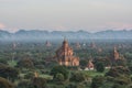 Myanmar Pagoda and Mountain