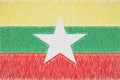 Myanmar painted flag