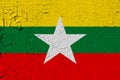 Myanmar painted flag