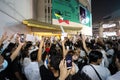 Myanmar protesters joined thai protesters protest at Pathumwan Intersection