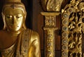 Myanmar, Salay: Statue in Salay monastery