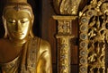 Myanmar, Salay: Statue in Salay monastery Royalty Free Stock Photo