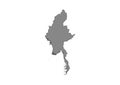 Myanmar State Map Vector silhouette