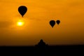 Myanmar Sunrise silhouette balloon air