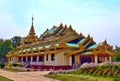 Myanmar Temple in Lumbini, Nepal - birthplace of Buddha Royalty Free Stock Photo
