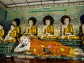 Myanmar temples and statutes Royalty Free Stock Photo