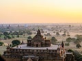 Myanmar temples at sunrise in the summer