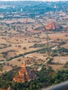 Myanmar temples at sunrise in the summer