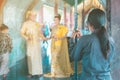 Myanmar wedding photography. A Burmese couple in a tradition dress that was photographed by a wedding photographer and his