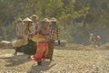 Myanmar worker road repair