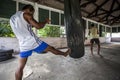 Myanmar - a Yangoon gym for thay boxe Royalty Free Stock Photo