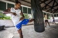 Myanmar - a Yangoon gym for thay boxe Royalty Free Stock Photo