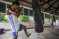 Myanmar - a Yangoon gym for thay boxe Royalty Free Stock Photo