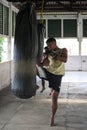 Myanmar - a Yangoon gym for thai boxer Royalty Free Stock Photo