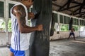 Myanmar - a Yangoon gym for thay boxe Royalty Free Stock Photo