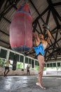 Myanmar - a Yangoon gym for thay boxe Royalty Free Stock Photo