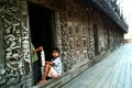 Myanmar young boys at Shwenandaw Monastery .