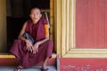 Myanmarese monk sitting