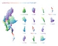 Myanmarian low poly regions.