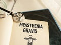 Myasthenia gravis is shown using the text Royalty Free Stock Photo