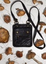 Mycelium leather bags are eco-friendly alternative to leather. Made from fungal spores and plant fibers.