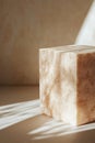 Mycelium packaging box displayed in spongy macro view, emphasizing chemical free and compostable design for modern solution. Royalty Free Stock Photo