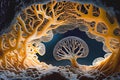 Mycelium mushroom underground network