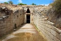 Mycenae, Greece. Bronze age tomb Royalty Free Stock Photo