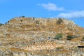 Mycenae, Greece, 5 October 2019, tourists visit the archaeological site by entering the Citadel from the Lions gate Royalty Free Stock Photo