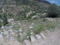 Mycenae, the postern gate from the citadel Royalty Free Stock Photo