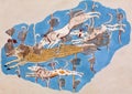 Mycenaean Fresco wall painting from Tiryns