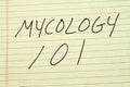 Mycology 101 On A Yellow Legal Pad Royalty Free Stock Photo