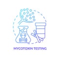 Mycotoxin testing blue gradient concept icon Royalty Free Stock Photo