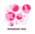 Myeloblast Human Cells Royalty Free Stock Photo