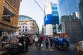 Myeongdong shopping street and Myeongdong Art Theatre during winter day times at Jung-gu , Seoul South Korea : 2 February 2023