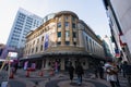 Myeongdong shopping street and Myeongdong Art Theatre during winter day times at Jung-gu , Seoul South Korea : 2 February 2023