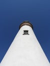 Cayuga Lake lighthouse at Myers Park looking diagonally up into sky