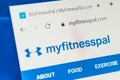 Myfitnesspal.com Web Site. Selective focus. Royalty Free Stock Photo
