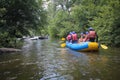 White water rafting on the rapids of river Maetang in Chiang Mai, Thailand. Maetang river is Royalty Free Stock Photo