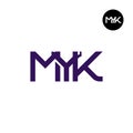 MYK Logo Letter Monogram Design Royalty Free Stock Photo