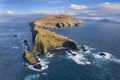 Mykines Cliffs and Lighthouse Aerial