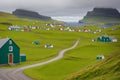 MYKINES, FAROE ISLANDS - AUGUST 30, : House in Mykines, the westernmost island the Faroe Archipelago made