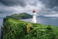 Mykines Holmur Lighthouse on Faroe Islands