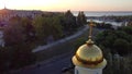 Mykolaiv city top view taken with drone