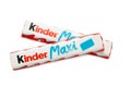 Mykolaiv, Ukraine - July 28, 2023: Kinder maxi chocolate isolated on white background