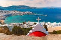 Mykonos City, Chora on island Mykonos, Greece Royalty Free Stock Photo