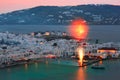Mykonos City, Chora on island Mykonos, Greece Royalty Free Stock Photo