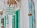 Entrance of bar with cold beverages