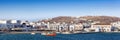 Mykonos Harbor Panorama Royalty Free Stock Photo