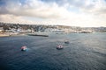 Mykonos island aerial panoramic view, part of the Cyclades, Greece